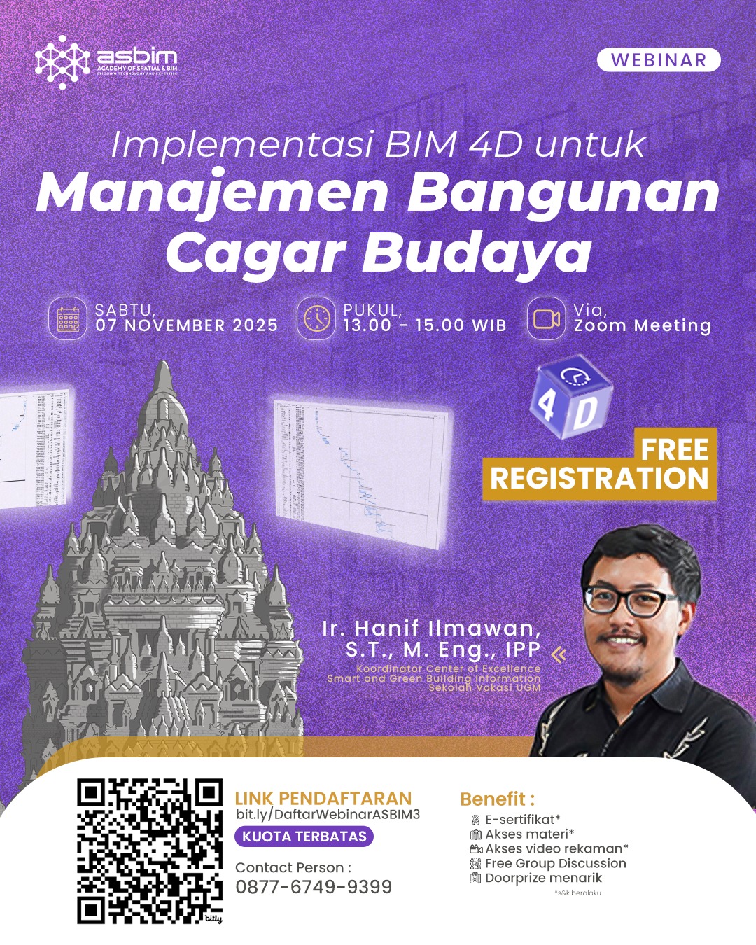 Implementasi BIM 4D untuk Manajemen Bangunan Cagar Budaya (Tanpa Benefit E-Sertifikat dan Akses Materi)